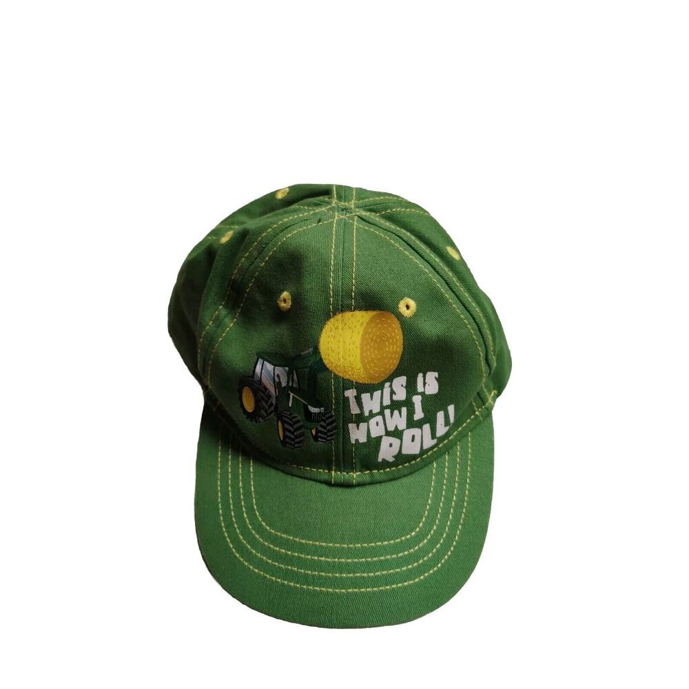 John Deere Green "This is How I Roll" Tractor Baler Cap Toddler Size